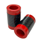 SBC Performance End Caps (Set of 2) — Carbon Fiber - Weaved / CVO ST Red - Powder Coated