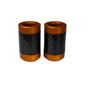 SBC Performance End Caps (Set of 2) — Carbon Fiber - Weaved / Gold