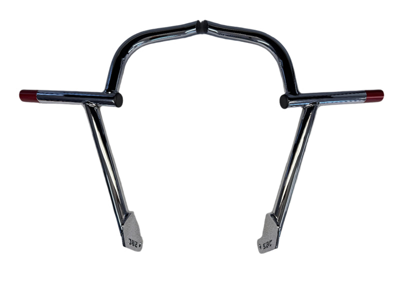SBC Performance Indian Bro Bar - 2020 - 2026 Challengers | Crash Bar — Chrome / Billet Aluminum / Red