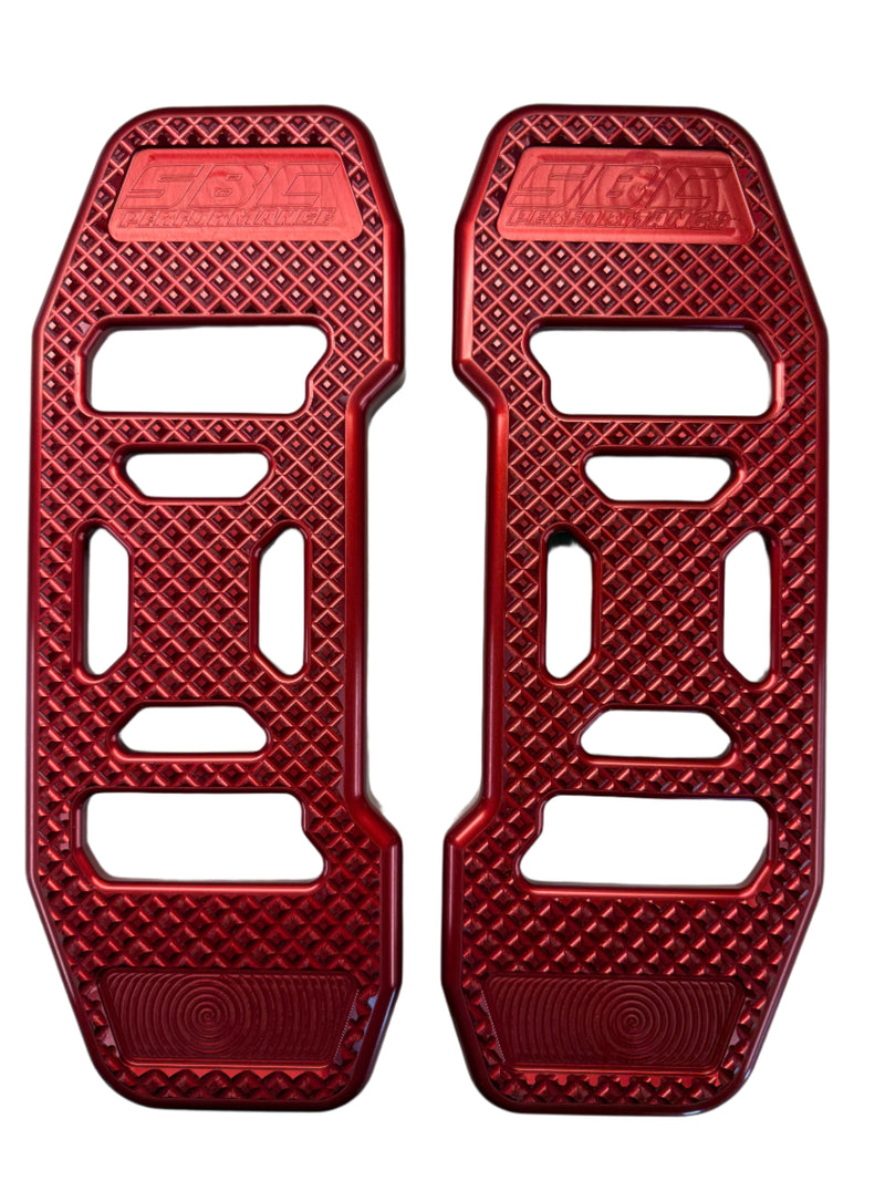 SBC Performance Pro Series Floorboards for Harley Baggers — Red