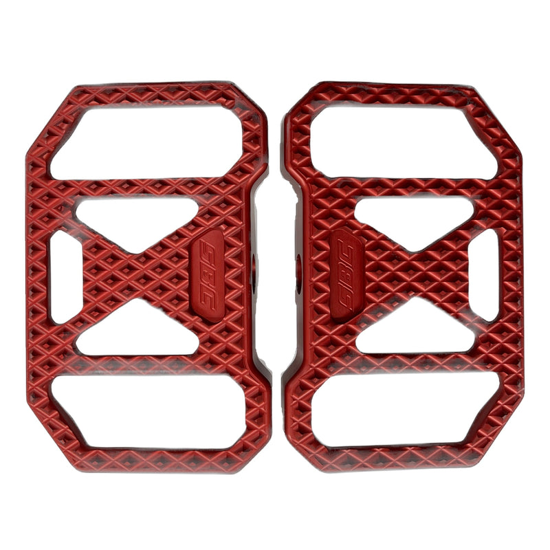 SBC Performance Pro Series Mini Boards/Passenger Boards for Softails with Mids — Red / Front