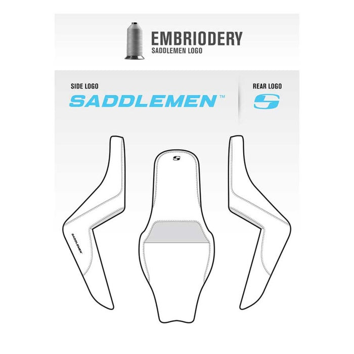 SADDLEMEN 0802-1373 818-29-176 Step Up Seat Tuck and Roll/Rear Lattice Stitch - Black