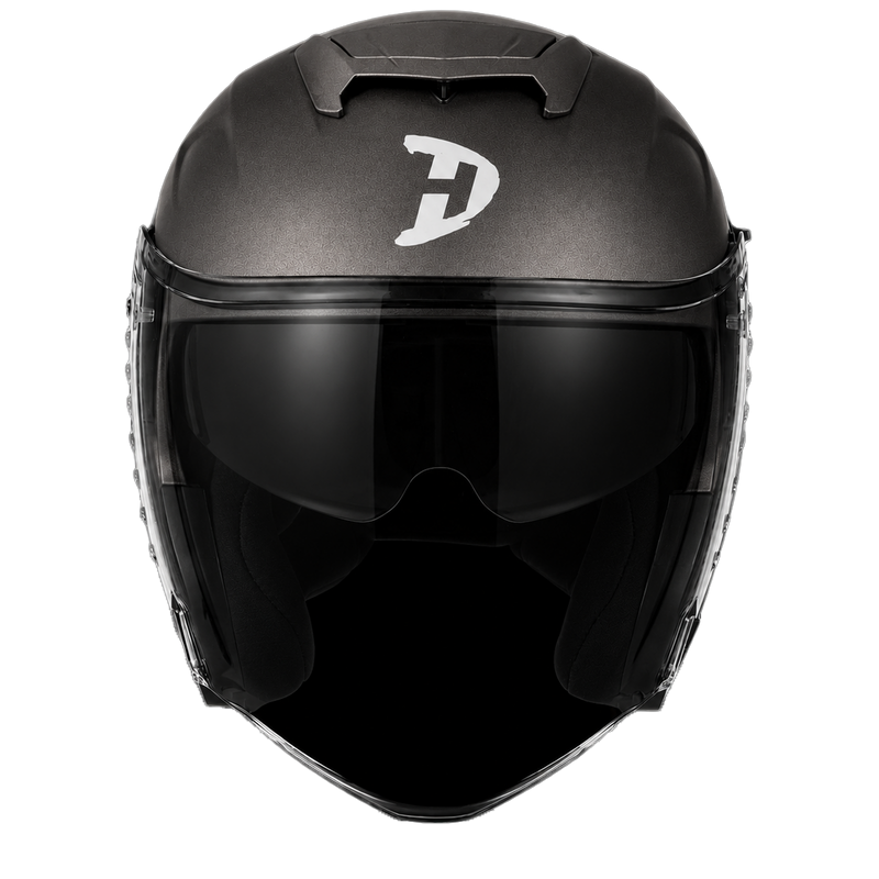 D.O.T. & ECE Daytona Spyder Jet- Gun Metal Grey Dull Metallic