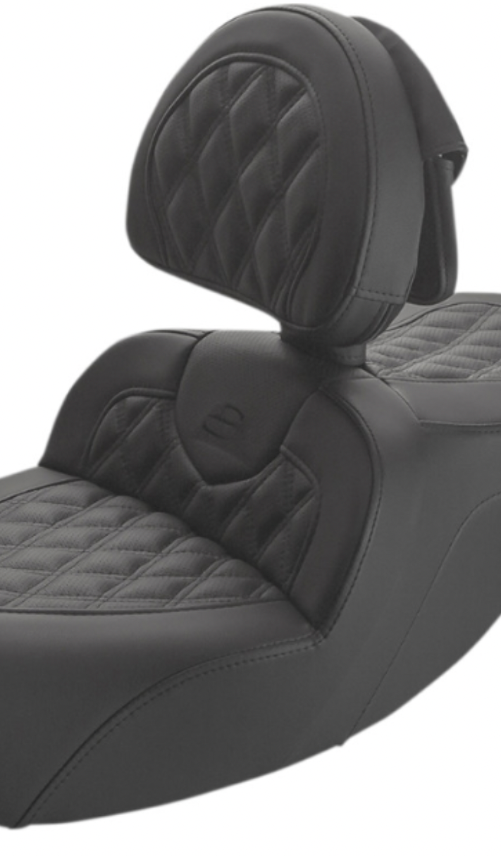 Saddlemen Roadsofa™ Seat W Driver Backrest - 897-07-182BR For Harley Touring 1997-2007