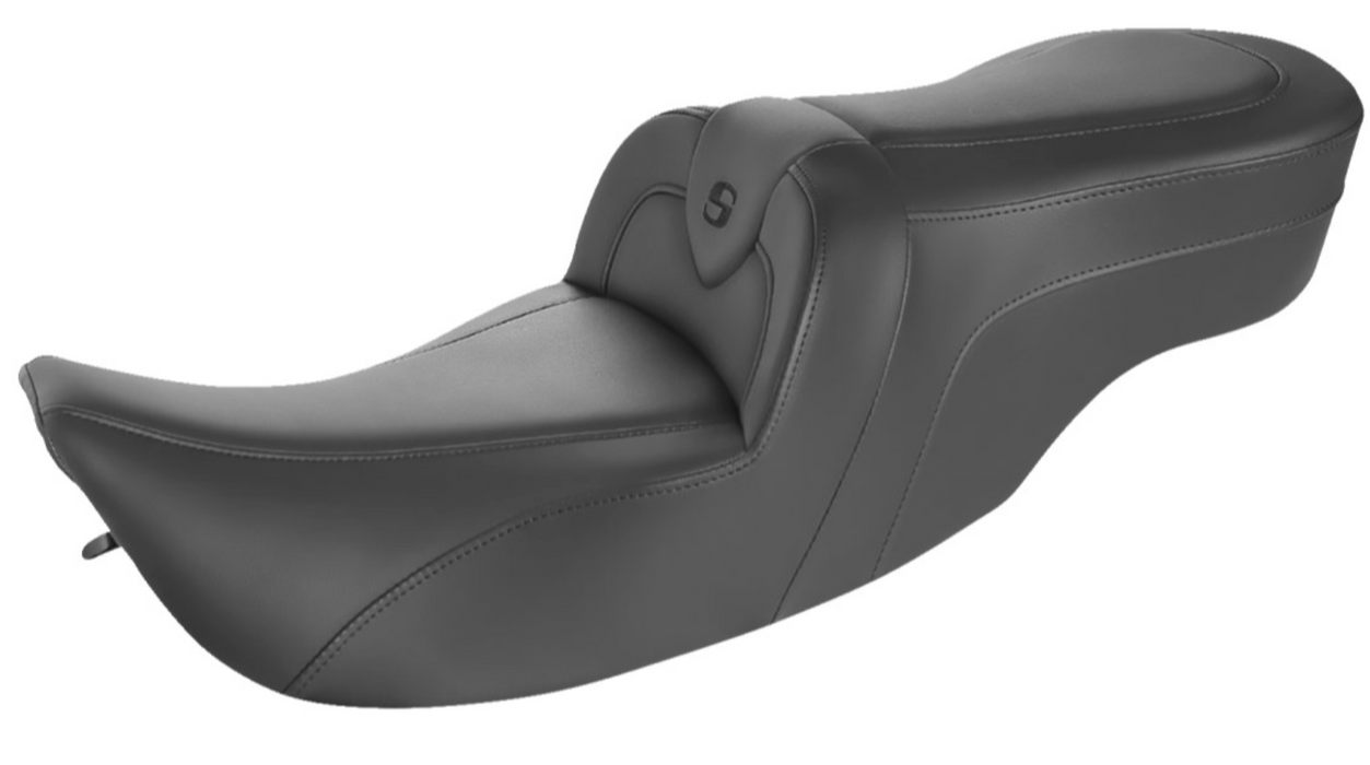 SADDLEMEN 0801-1419 897-07-187 RoadSofa™ Seat - Without Backrest - Black W/Black Stitching