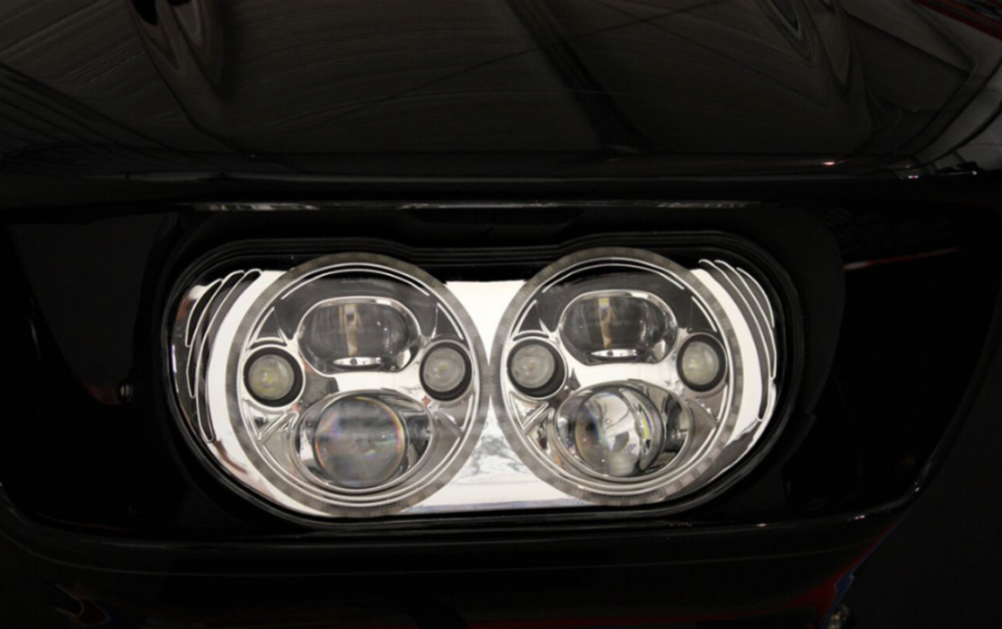 CUSTOM DYNAMICS 2001-1545 CDTB-RG-15-C TruBEAM® LED Headlamp Headlight 15-21 FLTR - Chrome