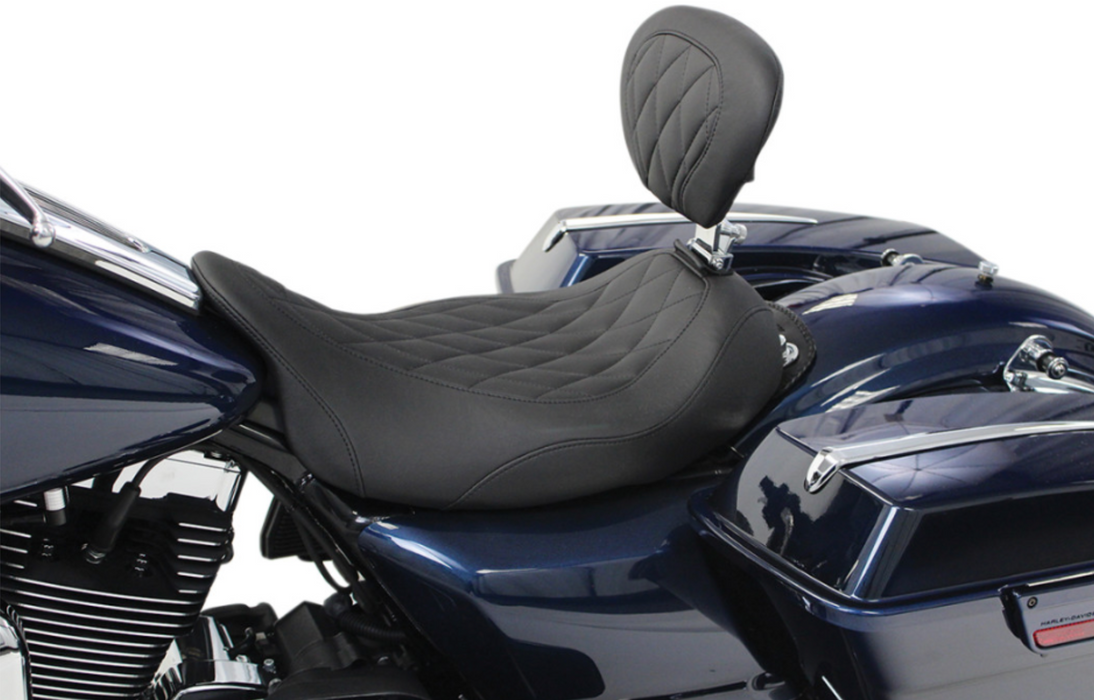 MUSTANG 0810-1927 79725 Wide Tripper™ Solo Seat With Removable Driver Backrest - '08+