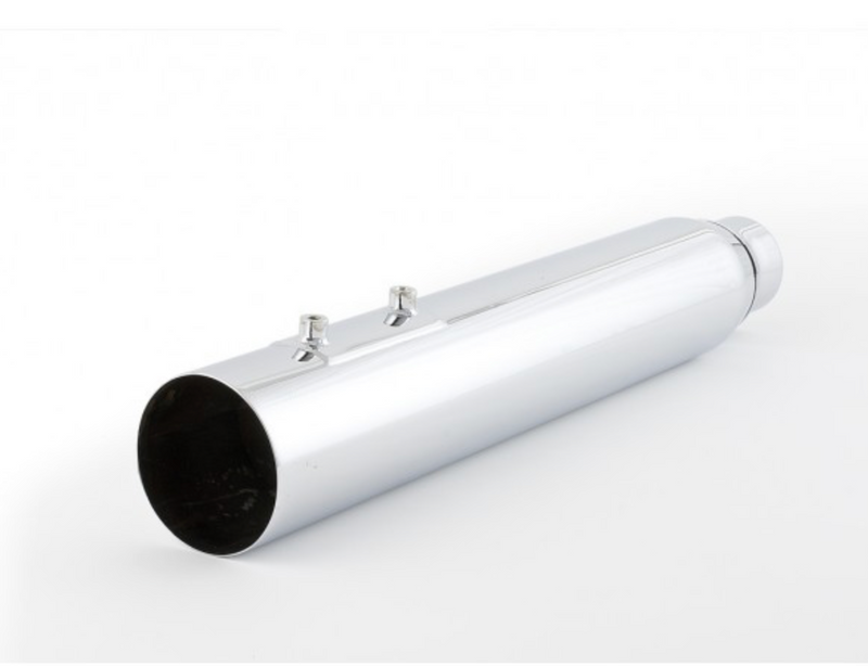D&D EXHAUST FLH/FLT BOSS BOARZILLA GHOST PIPE - 2 PIECE CHROME SLANT CUT GHOST PIPE 09-16