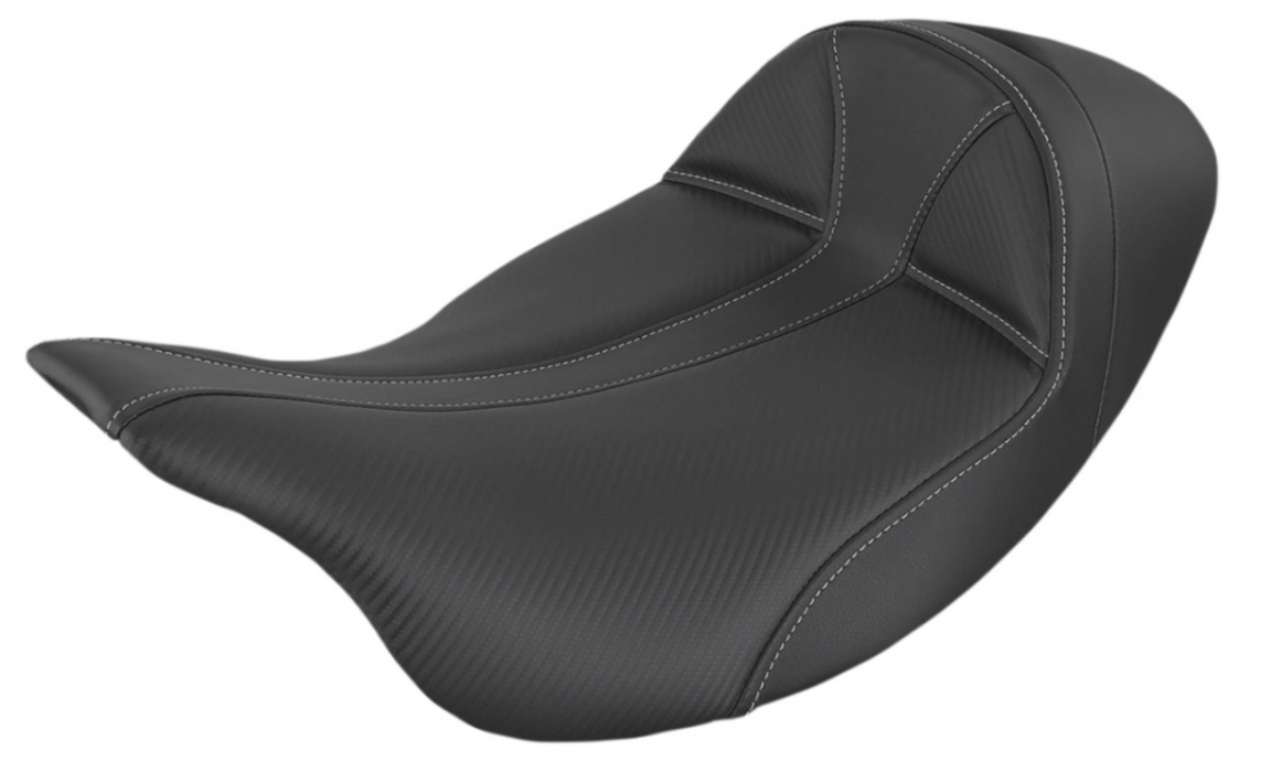 SADDLEMEN 0801-1311 808-07B-0042L Dominator Low Solo Seat - Low - Solo - Black w/ Gray Stitching - FL '08-'23