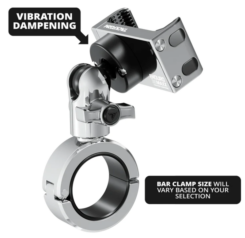 TACKFORM BC400-20MV-CH Chrome 20 Series Short Reach Motorcycle Phone Mount 1-1/4" (1.25") / Vibration Dampening Phone Holder