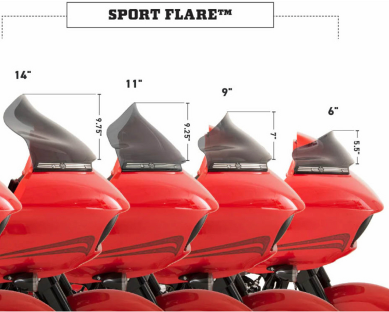 (OPEN BOX) Klock Werks Flare™ Windshield - KWW-01-0621-T For Harley Road Glide 2015-2025