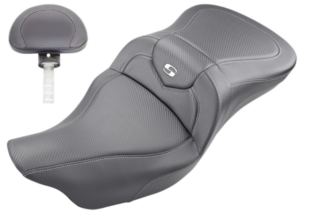 SADDLEMEN  0801-1191 808-07B-186BR Extended Reach Roadsofa Seat - Carbon Fiber - Backrest