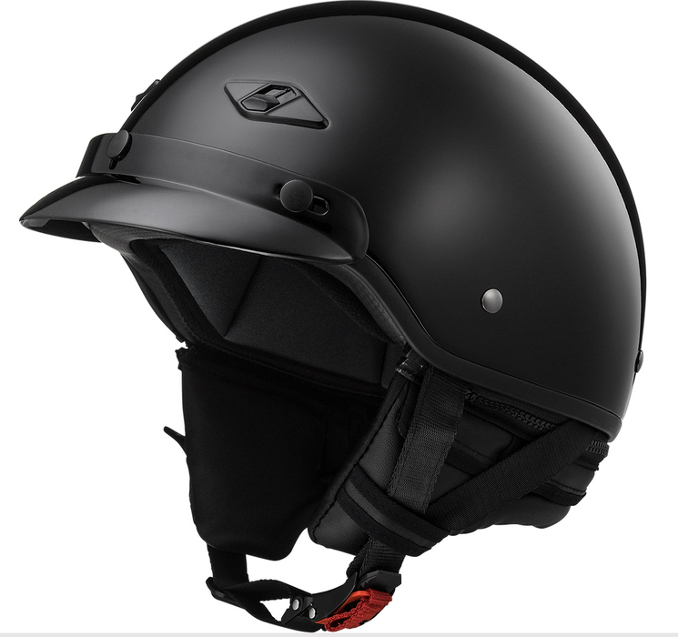 CLOSEOUT 50% OFF LS2 Bagger Solid Gloss Black Half Helmet