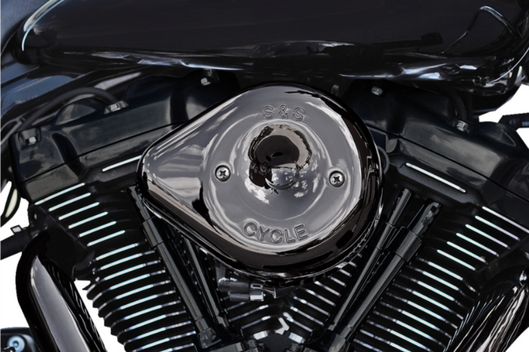 S&S CYCLE 1010-3175 170-0781 Stealth Teardrop Air Cleaner Kit - M8 - Lava Chrome