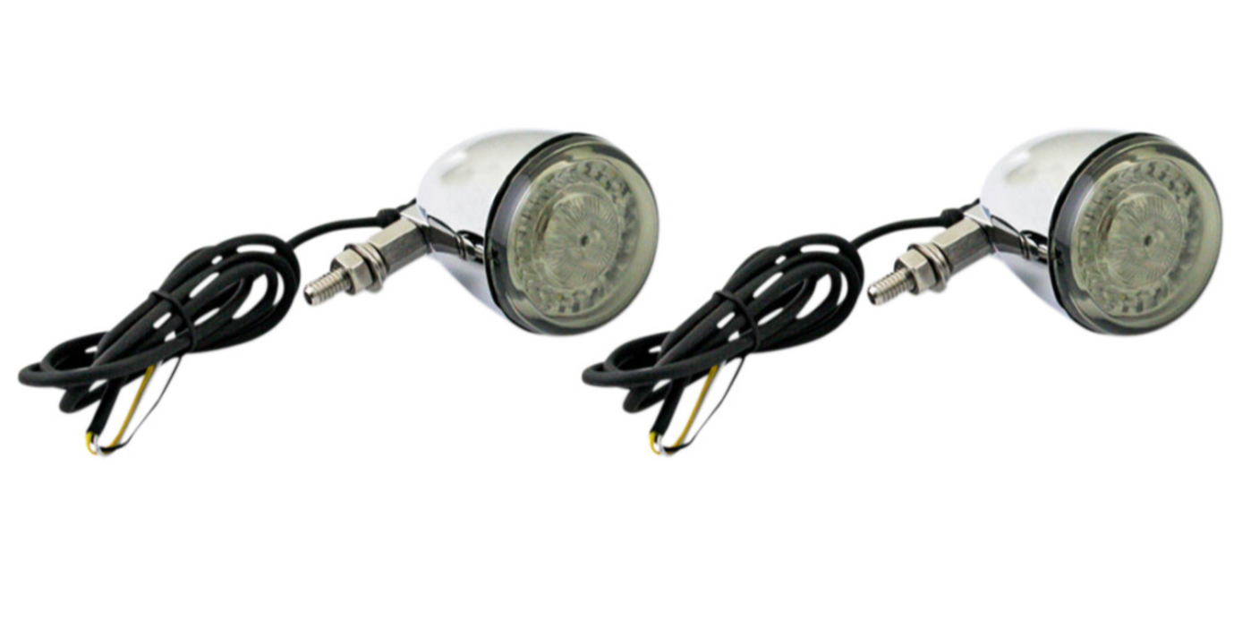 CUSTOM DYNAMICS 2020-1734 PB-UNV-FTS-AW-C ProBEAM Universal LED Bullet Bezel Turn Signals - Chrome/Clear