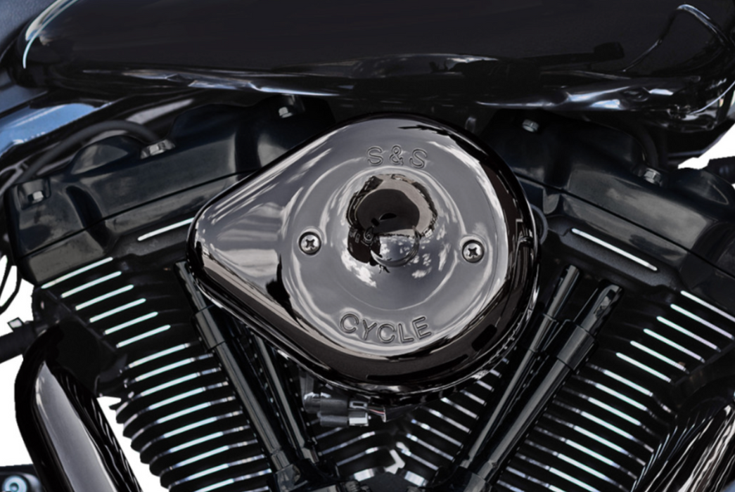 S&S CYCLE 1014-0370 170-0779 Stealth Teardrop Air Cleaner Cover - M8 - Lava Chrome