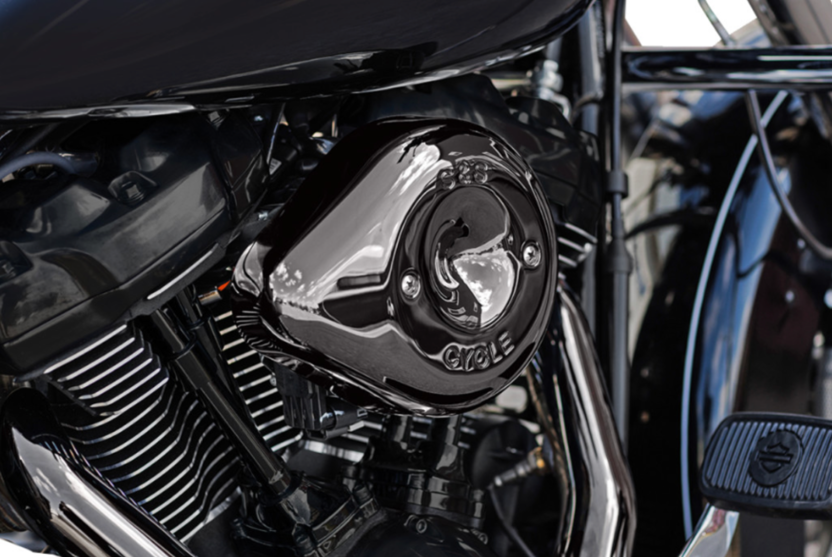 S&S Cycle Stealth Teardrop Air Cleaner Cover M8 Lava Chrome - 170