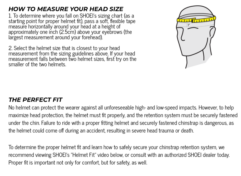 shoei rf 1400 size chart RF-1400 Full Face Street Motorcycle Helmet with wind tunnel Shoei RF-1400 Helmet - Solid