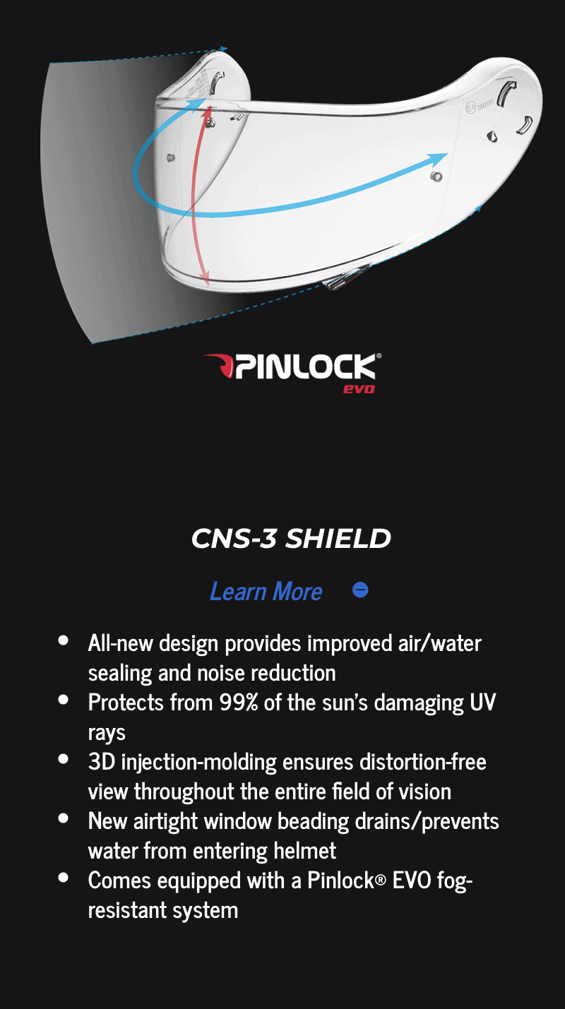 SHOEI NEOTEC II CNS-3 PINLOCK-READY FACE SHIELD FITS NEOTEC II