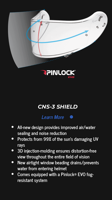 SHOEI NEOTEC II CNS-3 PINLOCK-READY FACE SHIELD
