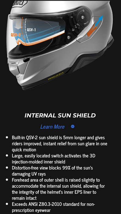 SHOEI QSV-2 INTERNAL SUN SHIELD