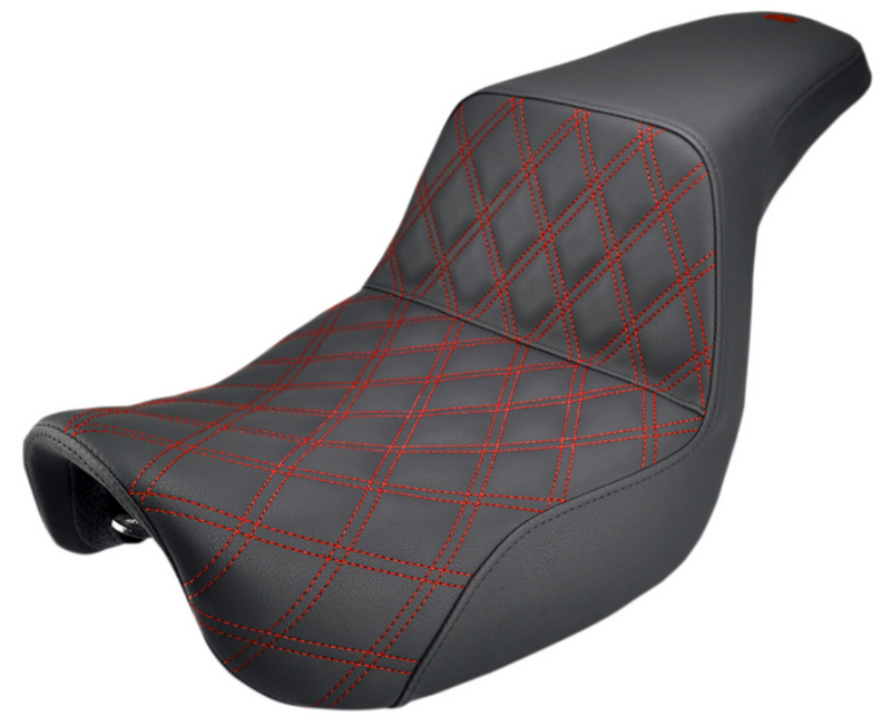 (OPEN BOX) Saddlemen Step-Up Seat - 806-04-172RD For Harley Dyna Wide Glide / Super Glide / Switchback 2012-2016