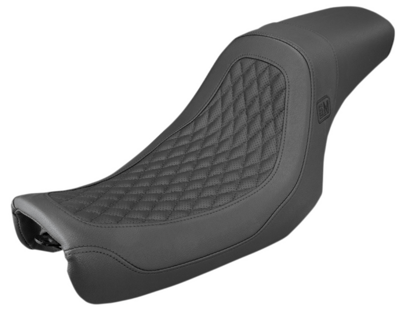 SADDLEMEN 0803-0590 SM8064DB Speed Merchant Pro Series Seat - Black - Dyna