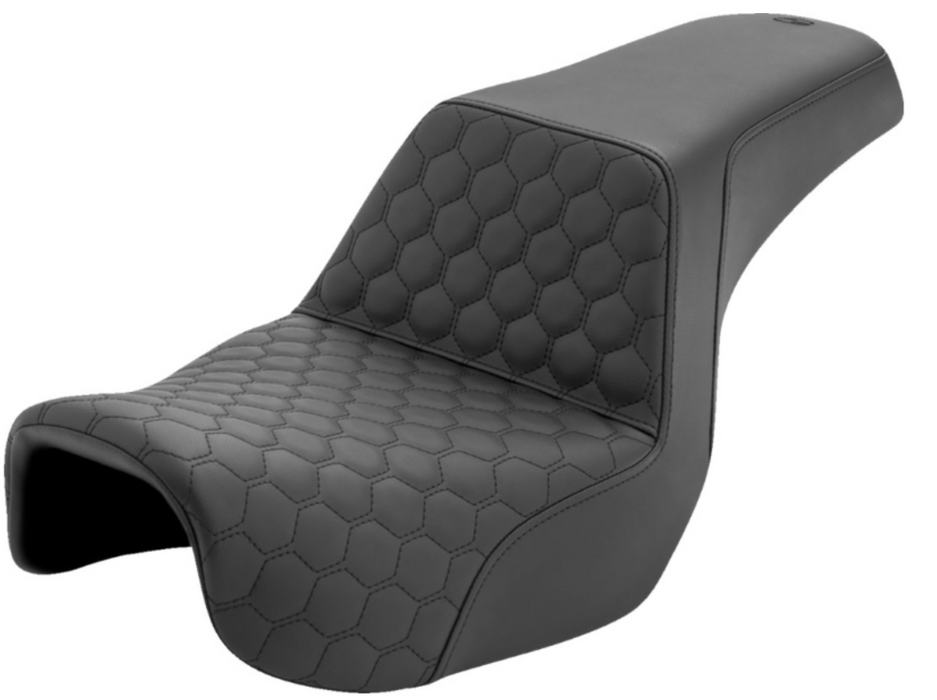 SADDLEMEN 0803-0704 806-04-177 Honeycomb Step-Up Seat - Honeycomb - Dyna '06-'17