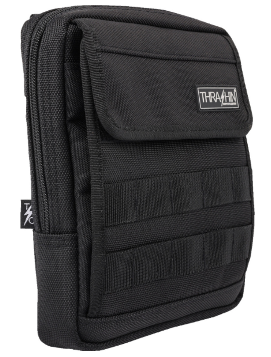 Thrashin Supply Co THB-0020 Slim Handlebar Bag - Black Motorcycle Storage