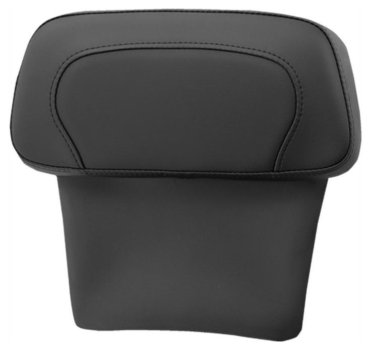 SADDLEMEN 0822-0551 814-07-CPACK-RS Chopped Tour Pak Backrest Pad - RoadSofa™ - Black w/ Black Stitch - FLT/FLH '14-'23