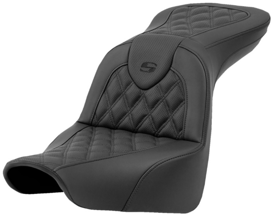 SADDLEMEN 0802-1565 818-29-182 Roadsofa™ Lattice Stitch Seat - without Backrest - FXLR/FLSB '18-'23