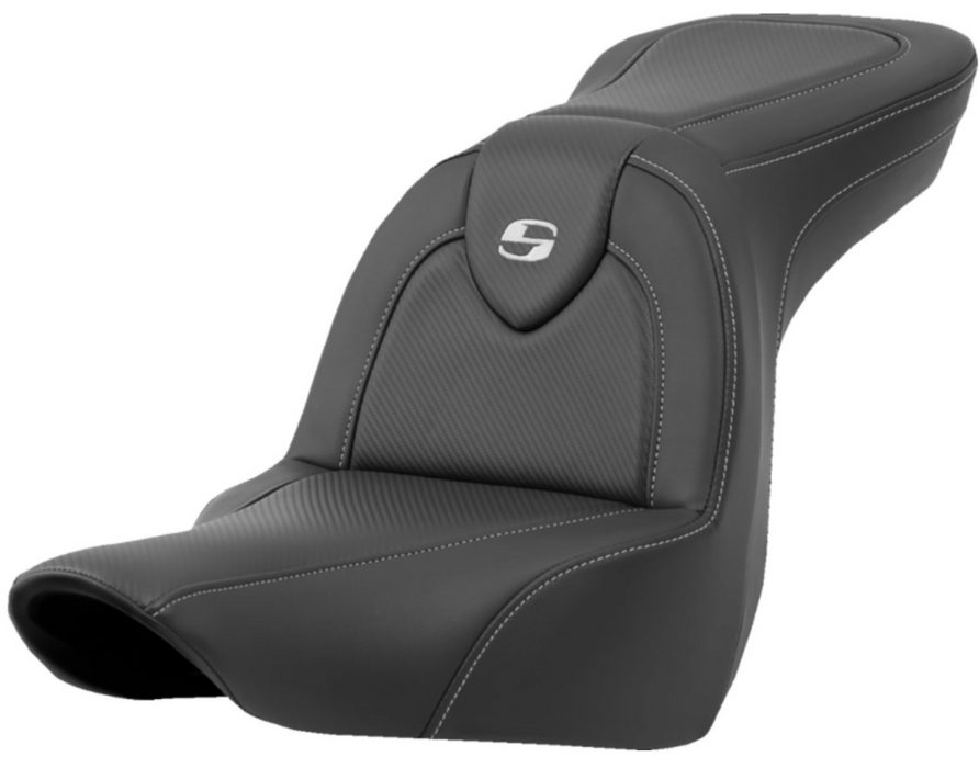 SADDLEMEN 0802-1567 818-29-185 Roadsofa™ Carbon Fiber Seat - Carbon Fiber - without Backrest - FXLR/FLSB '18-'23
