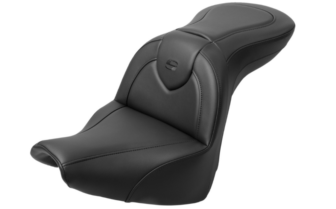 SADDLEMEN 0802-1627 818-31-187BR Roadsofa™ Standard Reach Seat - with Backrest - Black Stitch - FXBR/S '18-'20