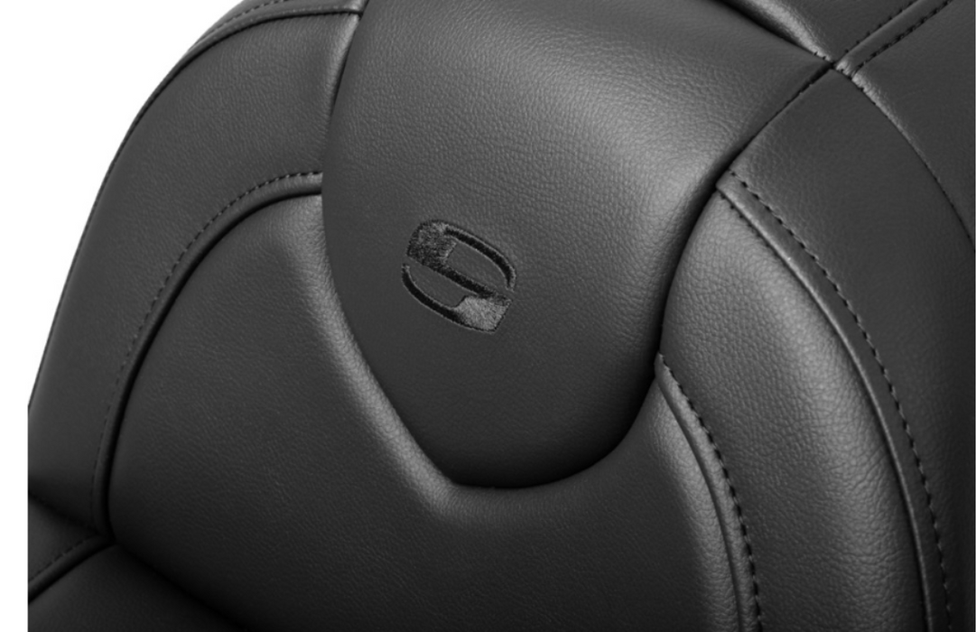 SADDLEMEN 0802-1627 818-31-187BR Roadsofa™ Standard Reach Seat - with Backrest - Black Stitch - FXBR/S '18-'20