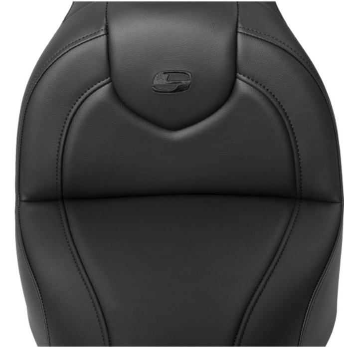 SADDLEMEN 0802-1627 818-31-187BR Roadsofa™ Standard Reach Seat - with Backrest - Black Stitch - FXBR/S '18-'20