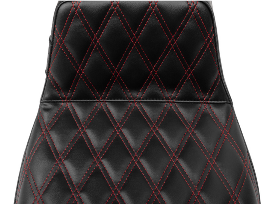 LE PERA 0801-1856 LV-587DLDD-R01 Tailwhip Daddy Long Legs Seat Red Double Diamond Stitch - FLH/FLT 23-24
