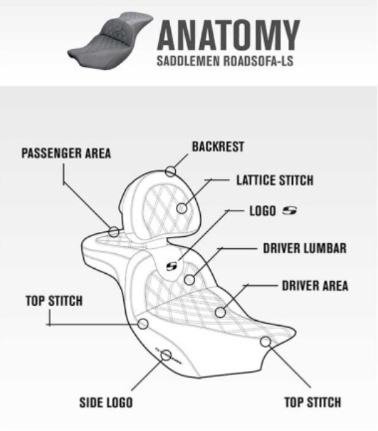 Saddlemen Roadsofa™ Seat - I14-07-182BR For Indian 2014-2025