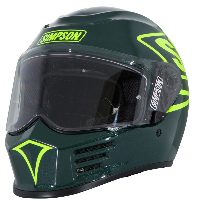 Simpson Motorcycle Speed Bandit Helmet - 12 O'clock Green