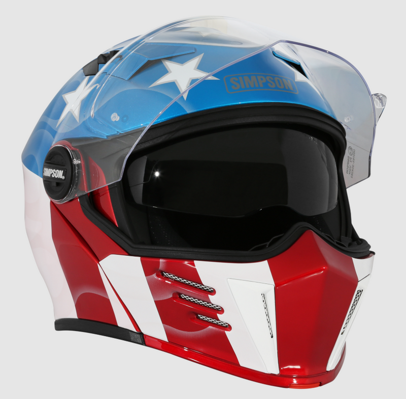 bandit style motorcycle helmet Simpson Outlaw is now available in carbon fiber Simpson M30 Bandit Carbon Helmet