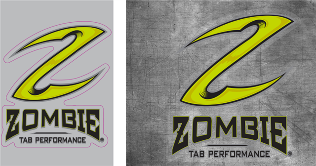 Tab Performance TAB Decal Die Cut Sticker - Red Zombie Nation Decal TAB-DECAL-RED-Z