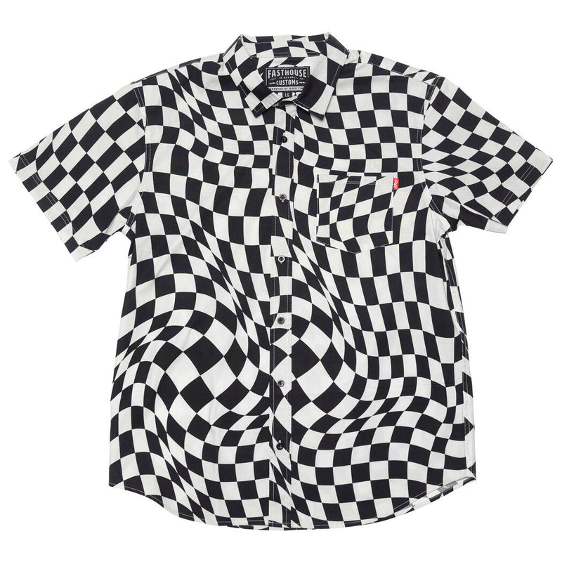 Fasthouse Trip SS Button UP Shirt 3215-5059-09 123005-01-13 - Black/white - 3XL