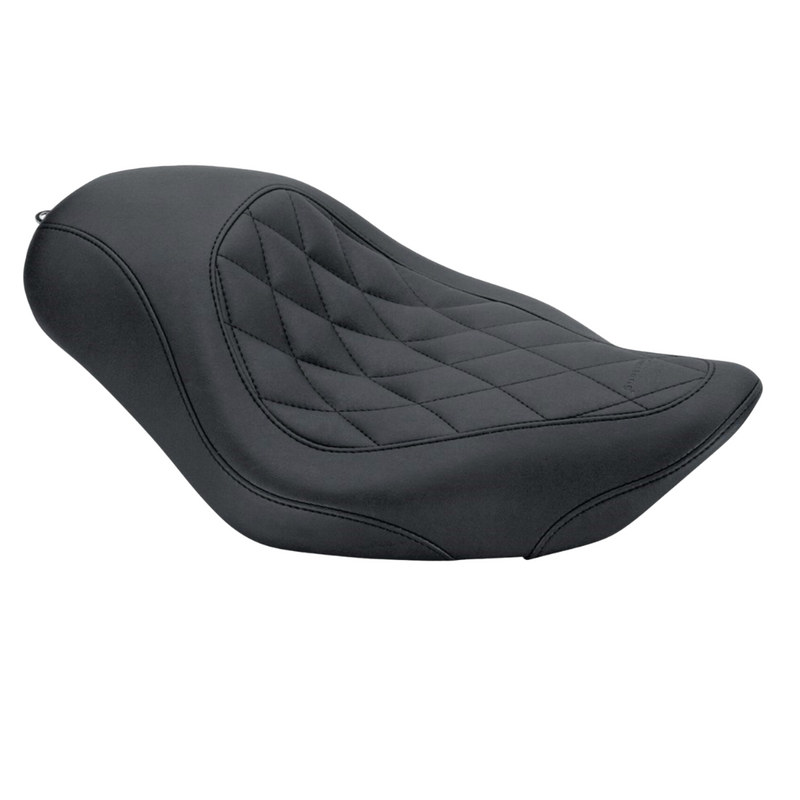 MUSTANG 76728 Wide Tripper™ Solo Seat for Harley-Davidson Sportster 2004-'21, Diamond - Black