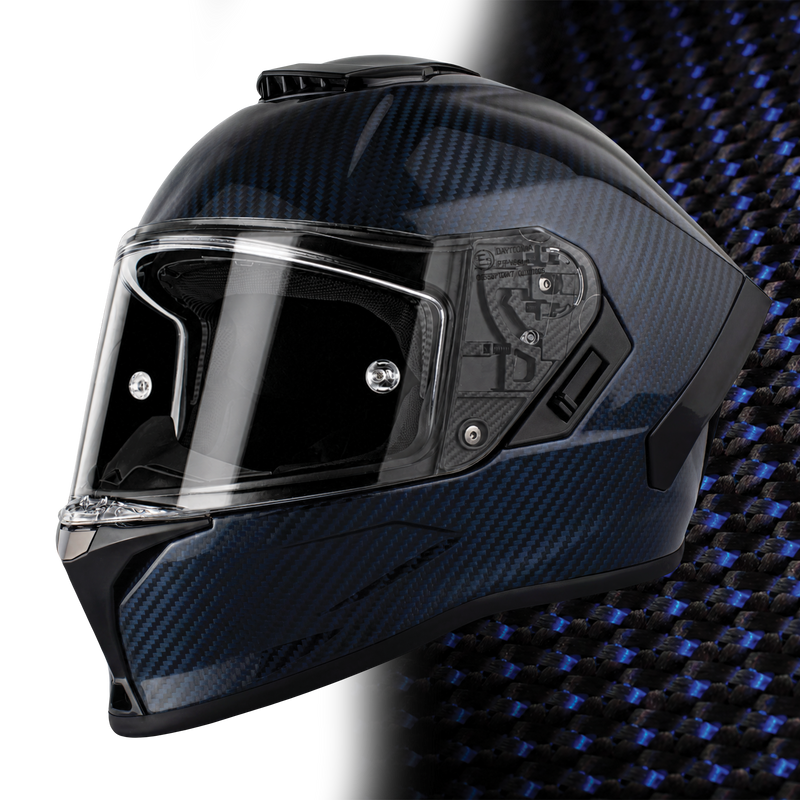 D.O.T. & ECE Daytona Viper- Blue Carbon Fiber