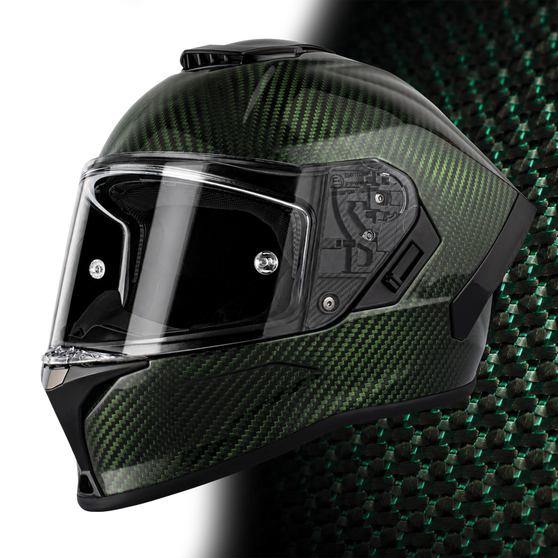D.O.T. & ECE Daytona Viper- Green Carbon Fiber