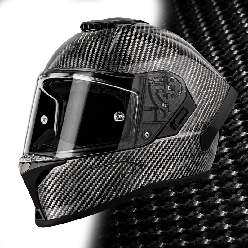 D.O.T. & ECE Daytona Viper- Silver Carbon Fiber