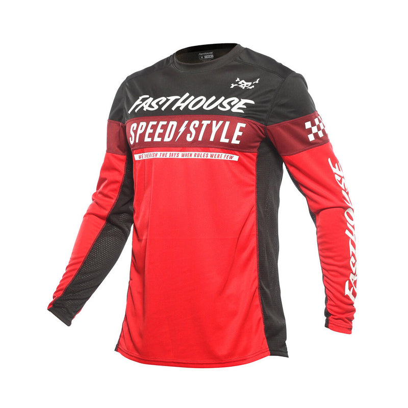 Fasthouse Youth Grindhouse Akin Jersey 3961-2315-56 260004-40-23 - Red/black - L