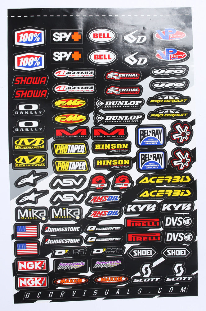 D'cor Visuals D-Cor MX Logos 2 Decal Sheet - 40-90-113