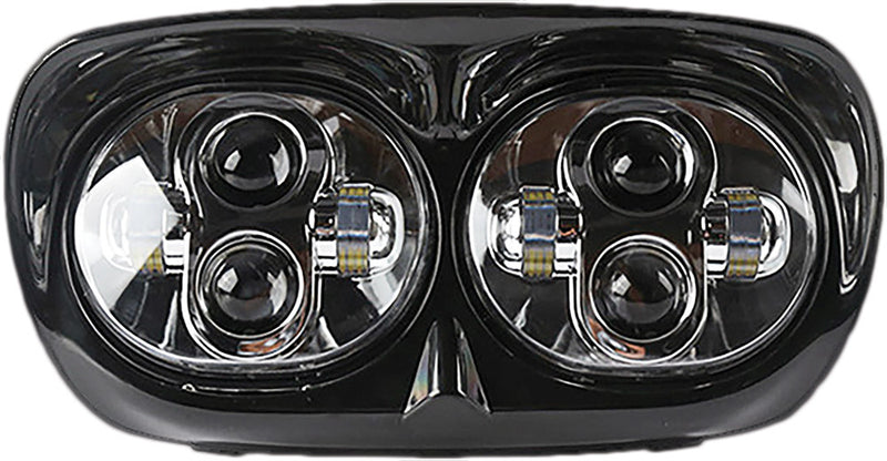 Pathfinder Road Glide LED Headlight ` Black - HRGLEDAB For Harley Road Glide 1998-2013