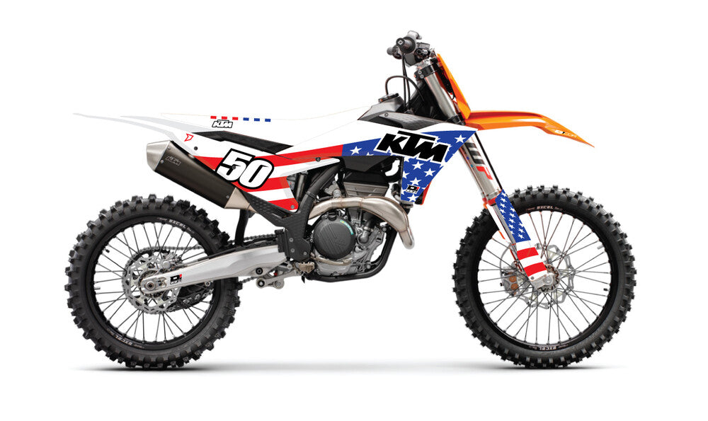 D-cor 862-2030301 20-30-301 COMPLETE KIT USA KTM SX/F 125-250 WHT BG