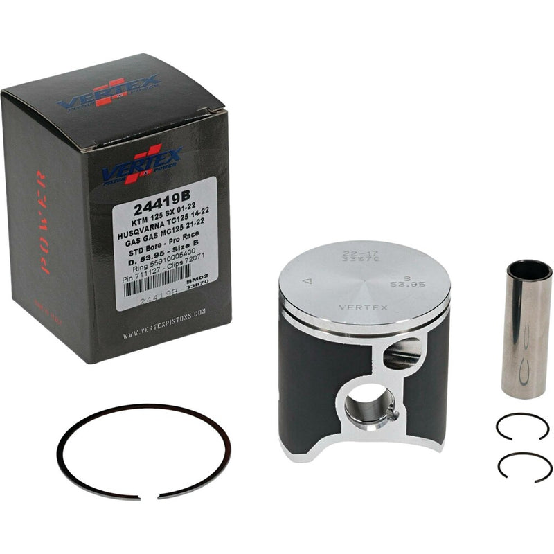 Vertex Piston Kit Forged PRO Race 53.95/Standard GAS - 24419B For KTM SX 125 / XC 125 2001-2024 | Husqvarna TE 125 2014-2016